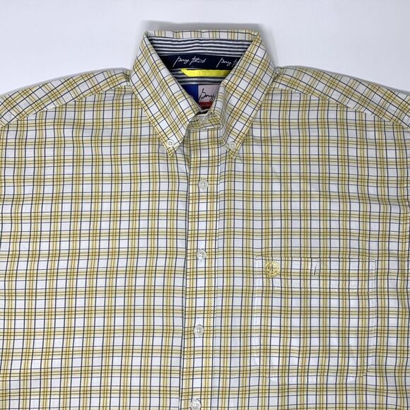 Wrangler George Strait Yellow Plaid Long Sleeve Button Up Mens Shirt Size Medium - Picture 8 of 10